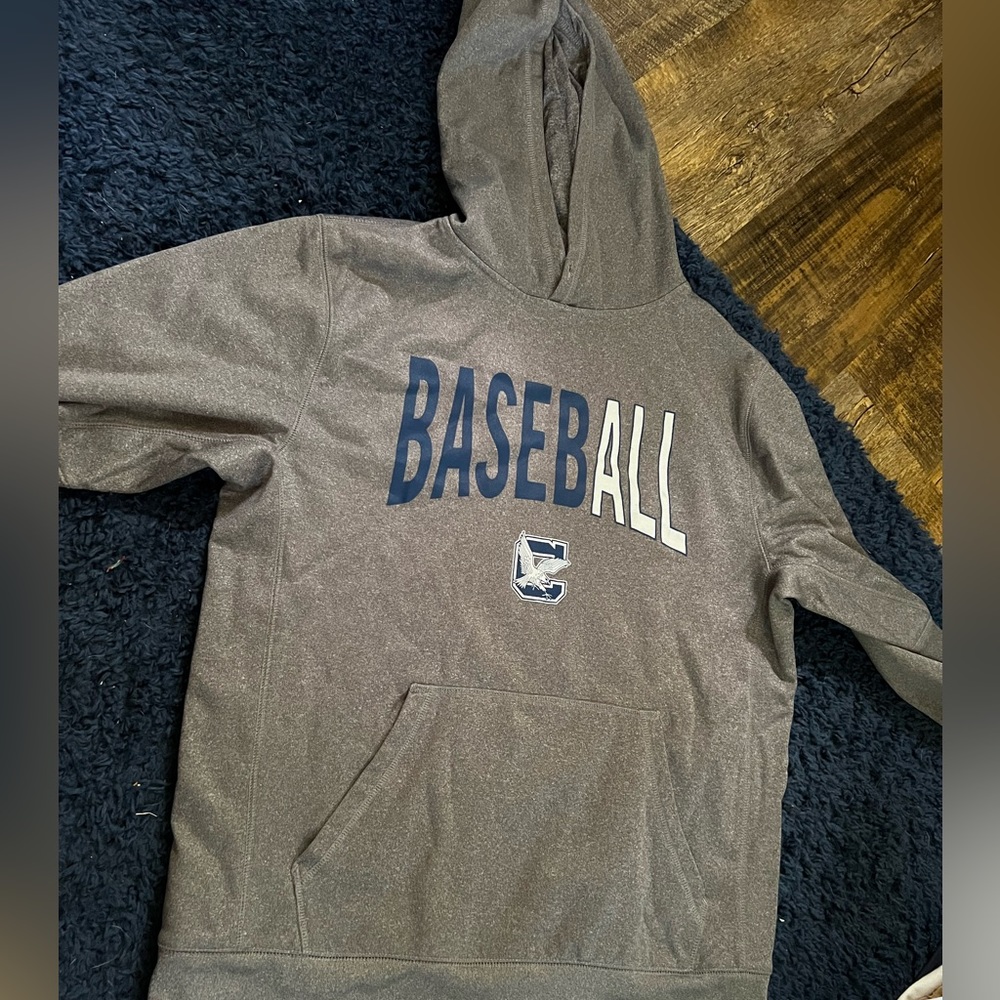 Grey and blue men’s sweatshirt